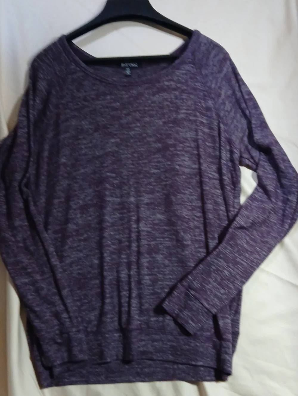 Buffalo David Bitton Heathered Purple Long Sleeve Top